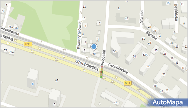 Warszawa, Grochowska, 60, mapa Warszawy