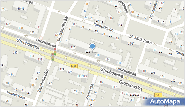 Warszawa, Grochowska, 120, mapa Warszawy