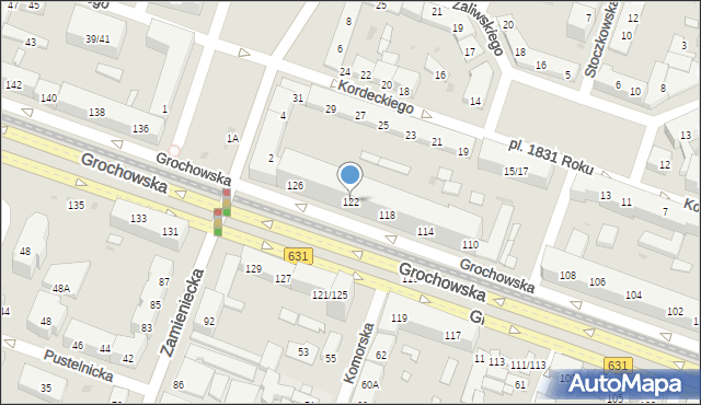 Warszawa, Grochowska, 122, mapa Warszawy