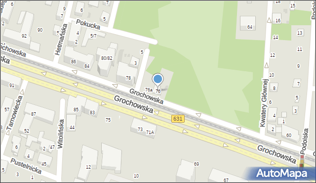 Warszawa, Grochowska, 76, mapa Warszawy