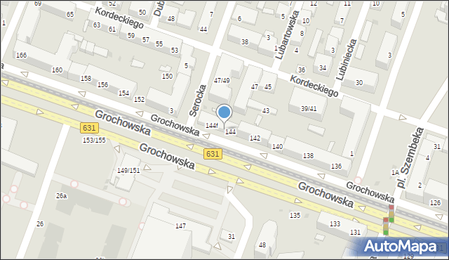 Warszawa, Grochowska, 144c, mapa Warszawy