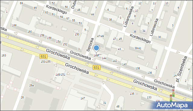 Warszawa, Grochowska, 144f, mapa Warszawy