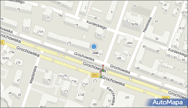 Warszawa, Grochowska, 168C, mapa Warszawy