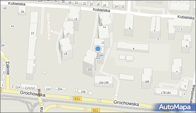 Warszawa, Grochowska, 202, mapa Warszawy