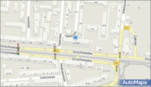 Warszawa, Grochowska, 234/240, mapa Warszawy