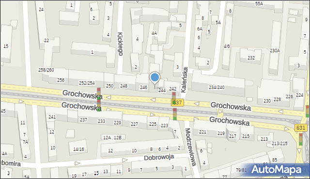 Warszawa, Grochowska, 244A, mapa Warszawy