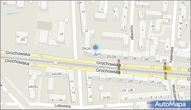 Warszawa, Grochowska, 256, mapa Warszawy