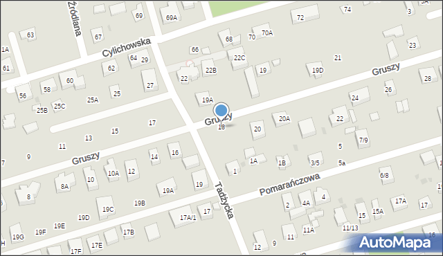Warszawa, Gruszy, 18, mapa Warszawy