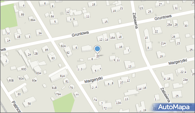 Warszawa, Gruntowa, 10, mapa Warszawy