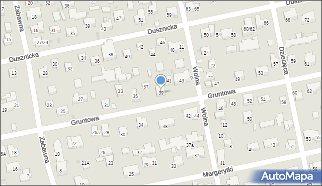 Warszawa, Gruntowa, 39, mapa Warszawy