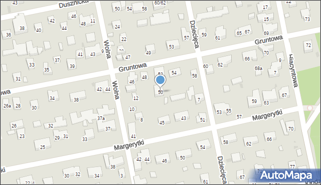 Warszawa, Gruntowa, 50, mapa Warszawy