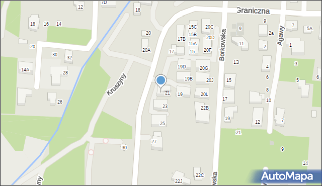 Warszawa, Graniczna, 21A, mapa Warszawy