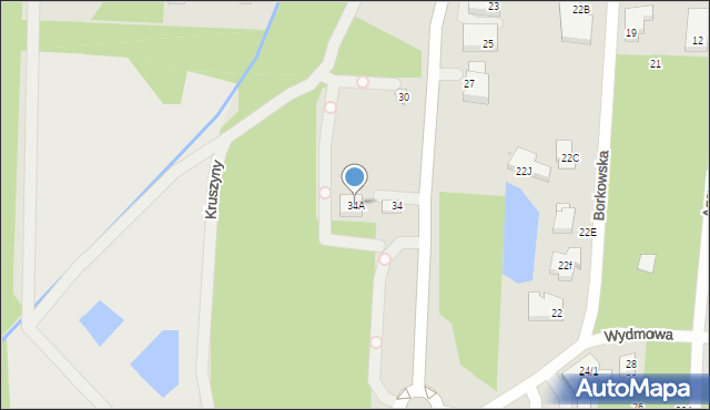 Warszawa, Graniczna, 34A, mapa Warszawy