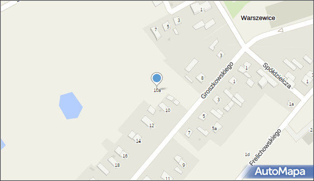 Warszewice, Groszkowskiego, ks. inf., 10a, mapa Warszewice