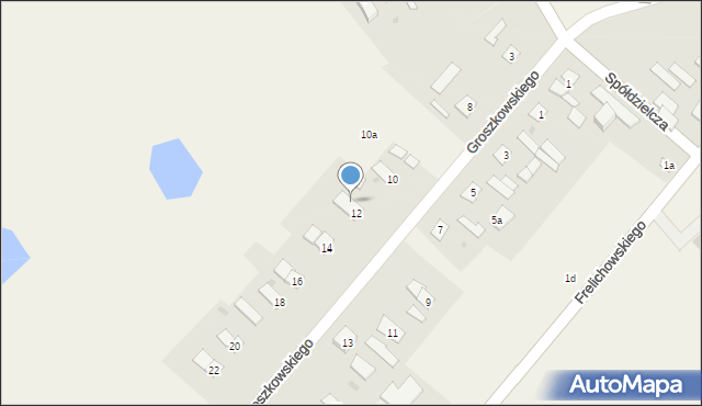 Warszewice, Groszkowskiego, ks. inf., 12/1, mapa Warszewice