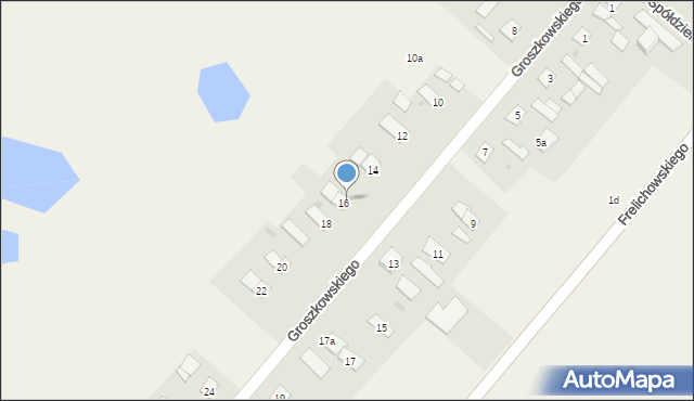Warszewice, Groszkowskiego, ks. inf., 16/1, mapa Warszewice