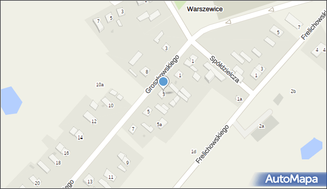 Warszewice, Groszkowskiego, ks. inf., 3, mapa Warszewice