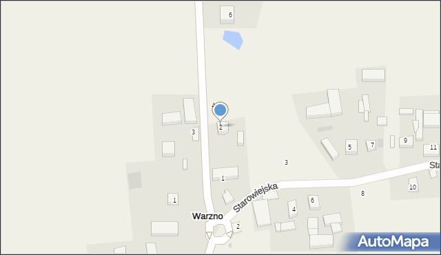 Warzno, Gryfa Pomorskiego, 2, mapa Warzno