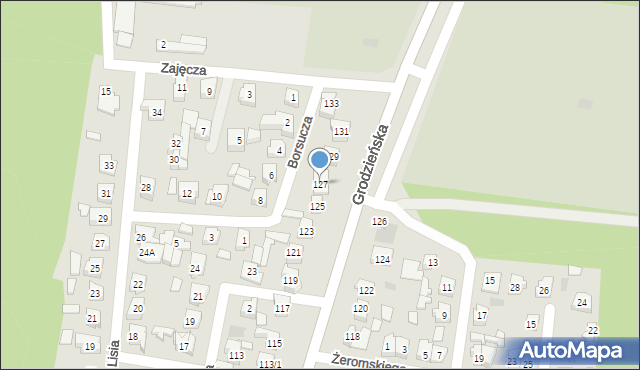 Wasilków, Grodzieńska, 127, mapa Wasilków