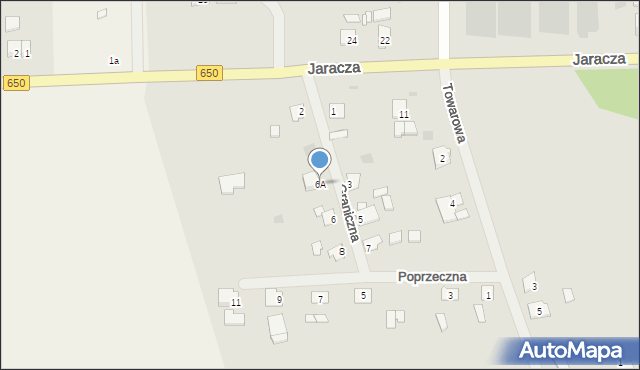 Węgorzewo, Graniczna, 6A, mapa Węgorzewo