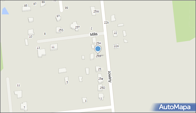 Węgrów, Grudzie III, 25G, mapa Węgrów