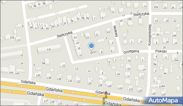 Wejherowo, Grottgera Artura, 10, mapa Wejherowo