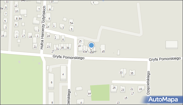 Wejherowo, Gryfa Pomorskiego, 43d, mapa Wejherowo