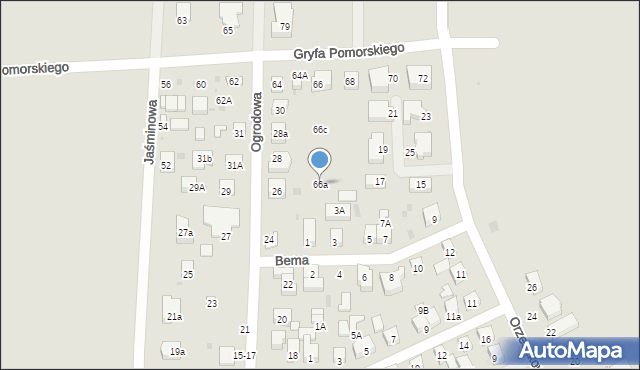 Wejherowo, Gryfa Pomorskiego, 66a, mapa Wejherowo