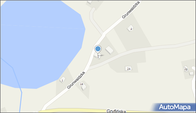 Wełtyń, Grunwaldzka, 2, mapa Wełtyń