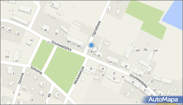 Widuchowa, Grunwaldzka, 37, mapa Widuchowa