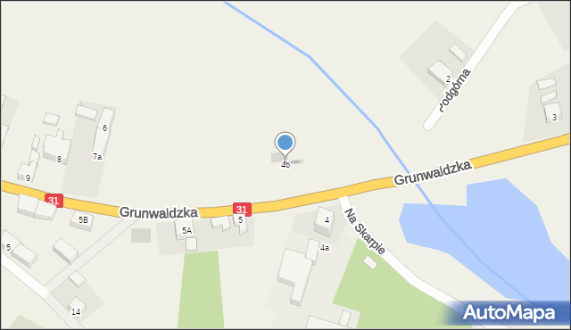 Widuchowa, Grunwaldzka, 4b, mapa Widuchowa