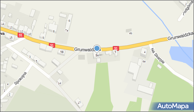 Widuchowa, Grunwaldzka, 5A, mapa Widuchowa
