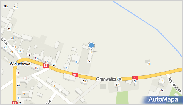 Widuchowa, Grunwaldzka, 6, mapa Widuchowa