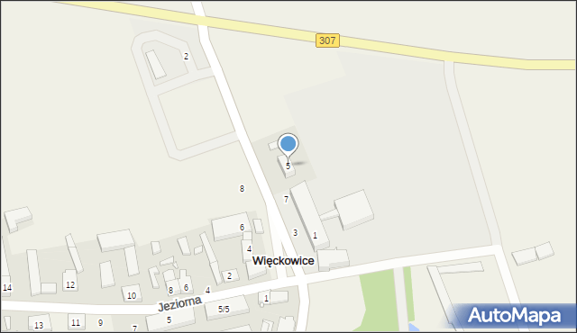 Więckowice, Gromadzka, 5, mapa Więckowice