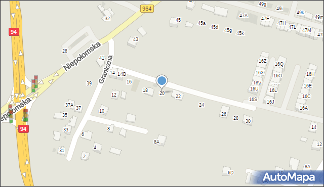 Wieliczka, Graniczna, 20, mapa Wieliczka