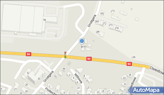 Wieliczka, Grottgera Artura, 57, mapa Wieliczka