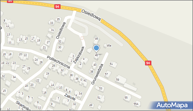 Wieliczka, Grunwaldzka, 42, mapa Wieliczka
