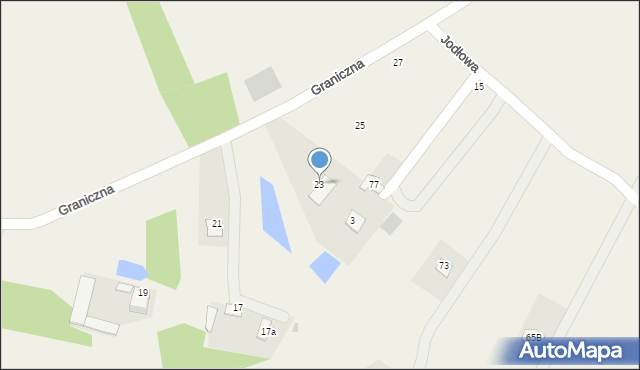 Wielogóra, Graniczna, 23, mapa Wielogóra