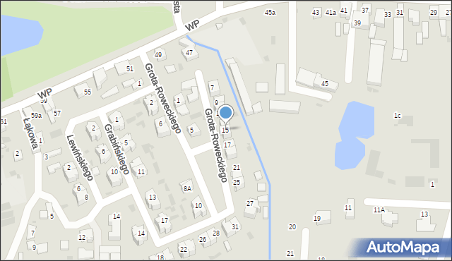 Wieluń, Grota-Roweckiego Stefana, gen., 15, mapa Wieluń