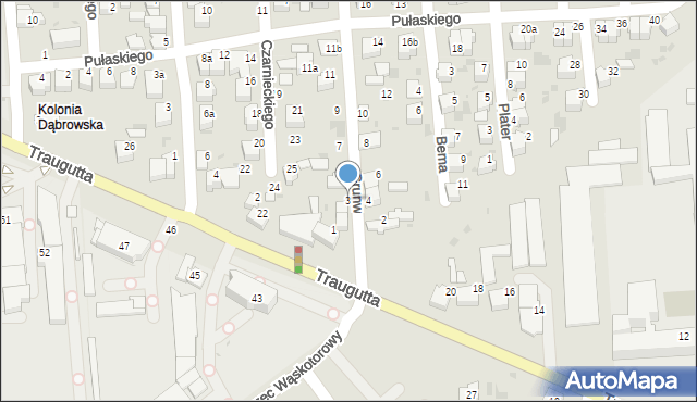 Wieluń, Grunwaldzka, 3, mapa Wieluń