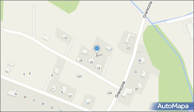 Wieprz, Graniczna, 20, mapa Wieprz