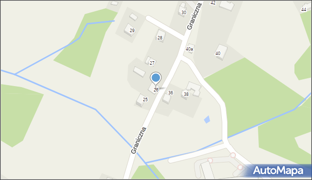 Wieprz, Graniczna, 26, mapa Wieprz