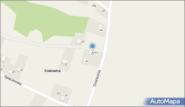 Wieprz, Graniczna, 42, mapa Wieprz