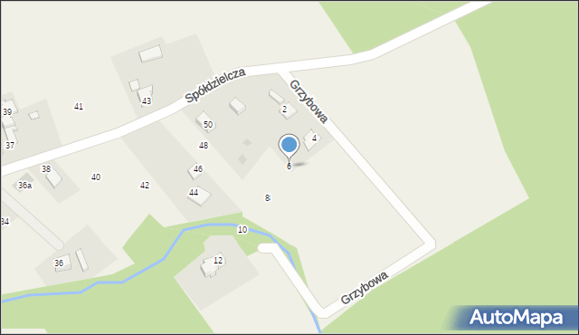 Wilamowice, Grzybowa, 6, mapa Wilamowice