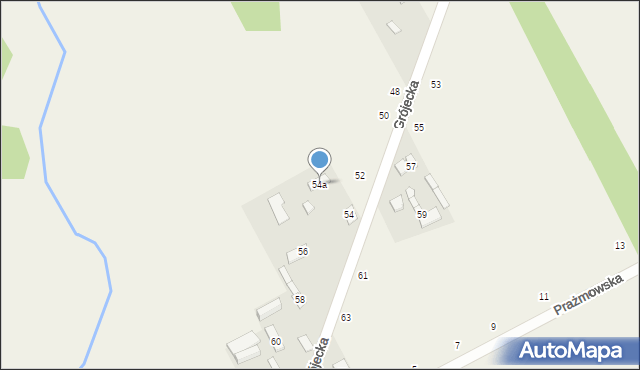 Wilcza Wólka, Grójecka, 54a, mapa Wilcza Wólka
