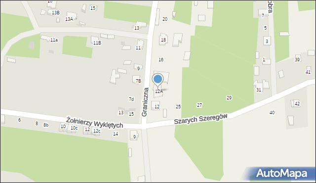 Wilczeniec, Graniczna, 12A, mapa Wilczeniec