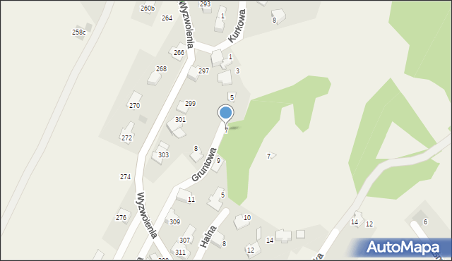 Wilkowice, Gruntowa, 7, mapa Wilkowice