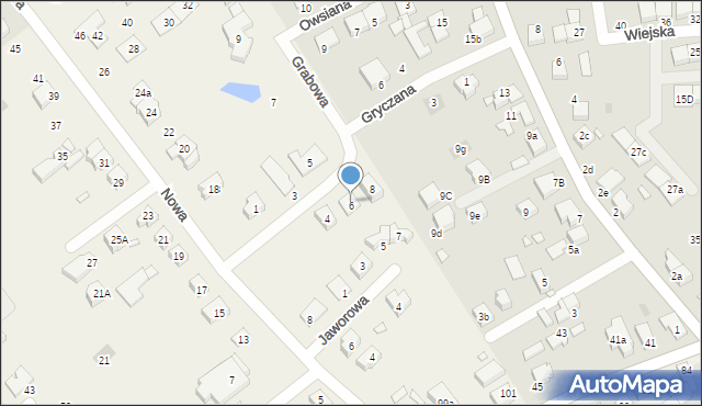 Wiry, Grabowa, 6, mapa Wiry