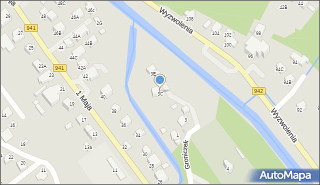 Wisła, Groniczek, 3C, mapa Wisła