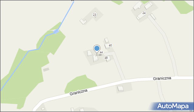 Witanowice, Graniczna, 46, mapa Witanowice